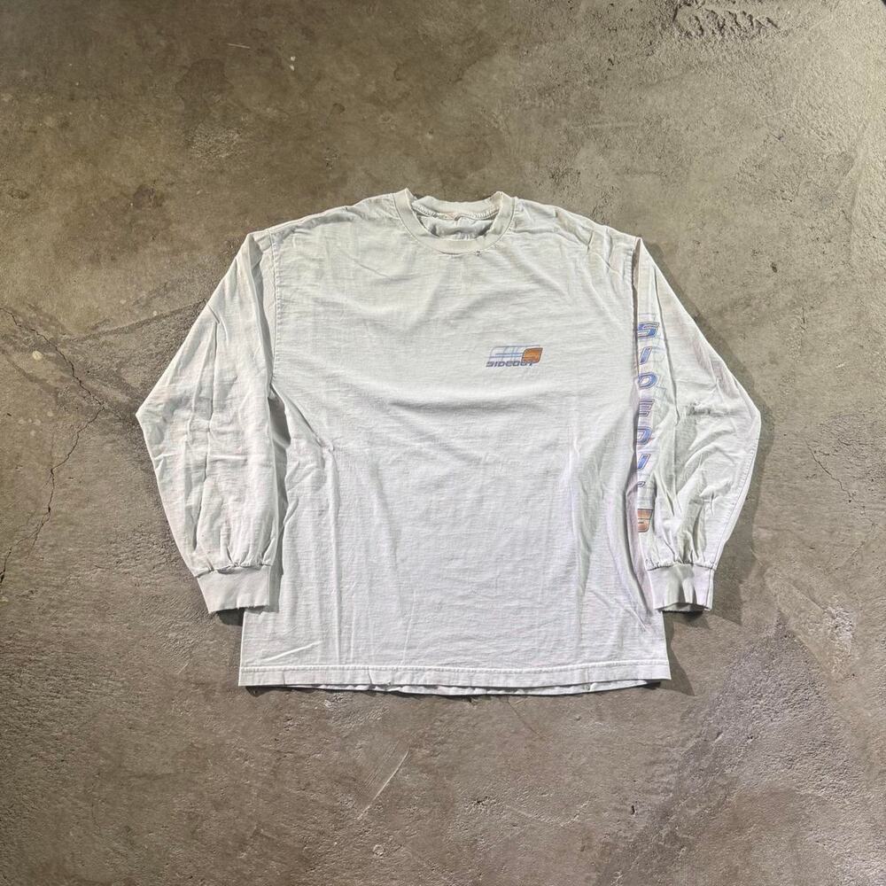 Y2K White Sideout Graphic Longsleeve Shirt